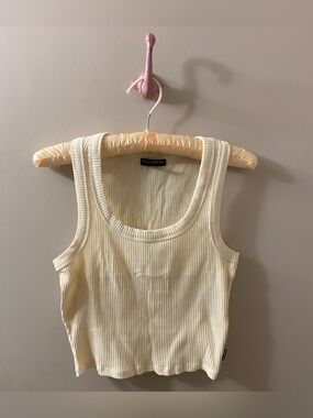 Billabong Cream Ribbed Tank Top